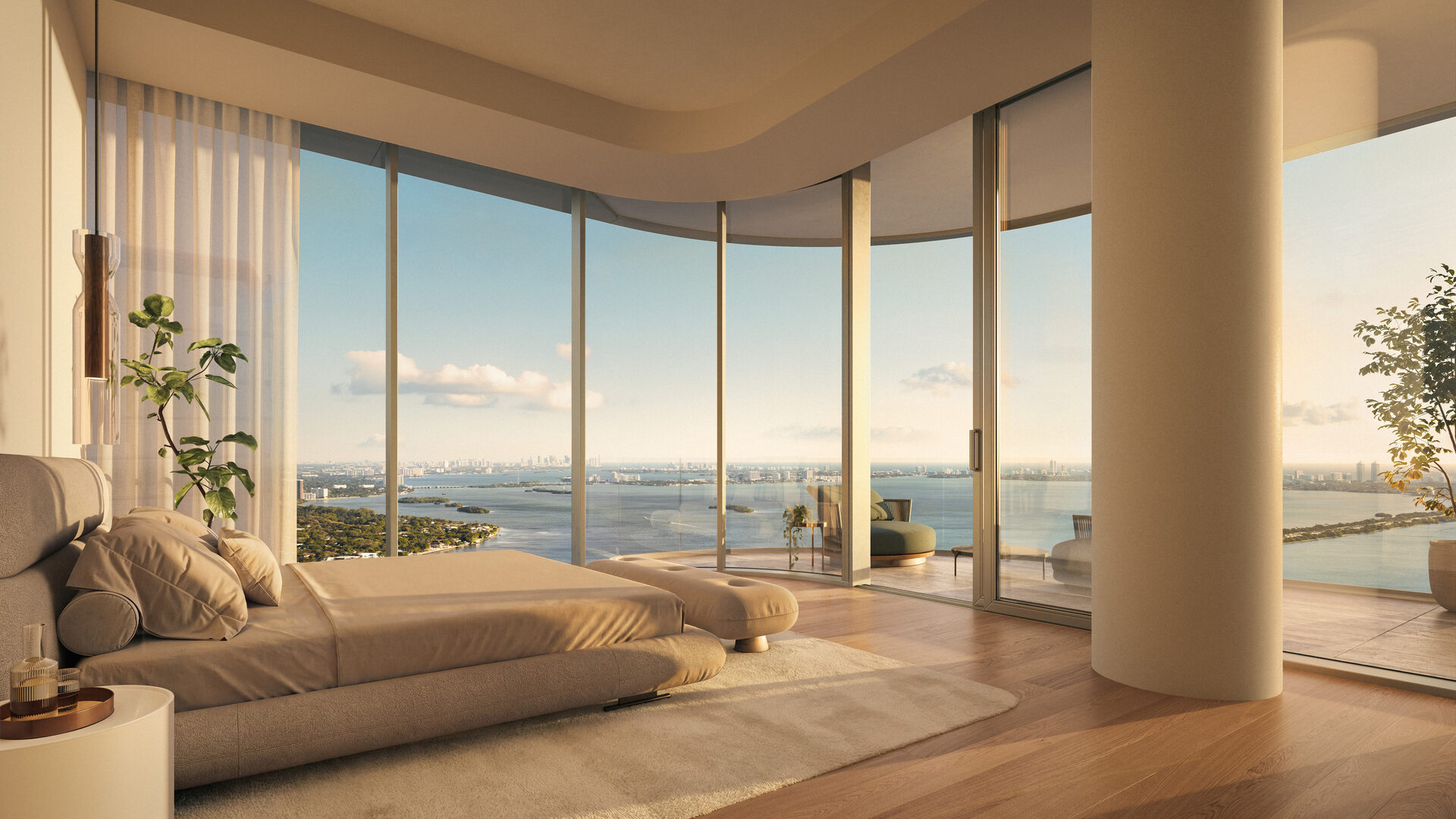 Penthouse primary bedroom